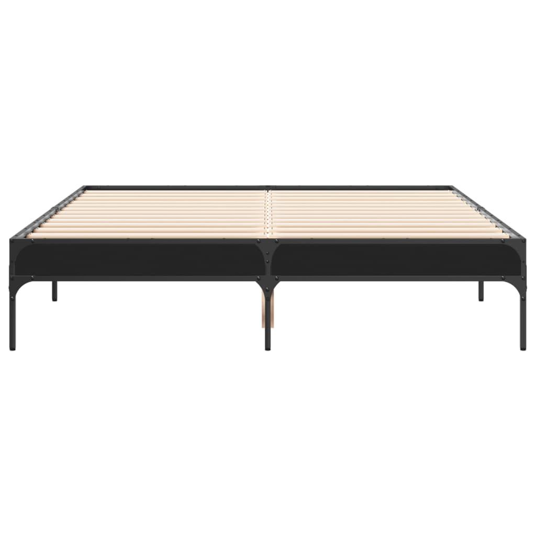 Voir la diapositive 4 : VIDAXL Cadre de lit sans matelas noir 135x190 cm