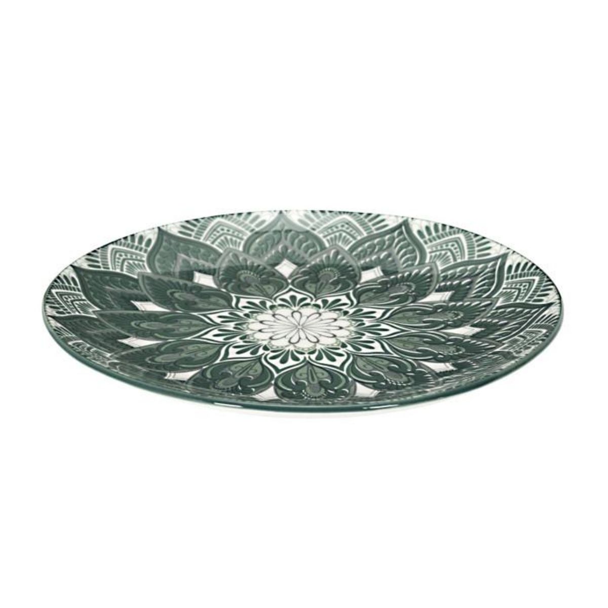 Paris Prix Service de Table 12 Pièces  Mandala  27cm Vert
