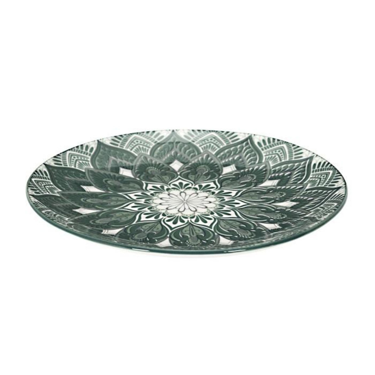 Paris Prix Service de Table 12 Pièces  Mandala  27cm Vert