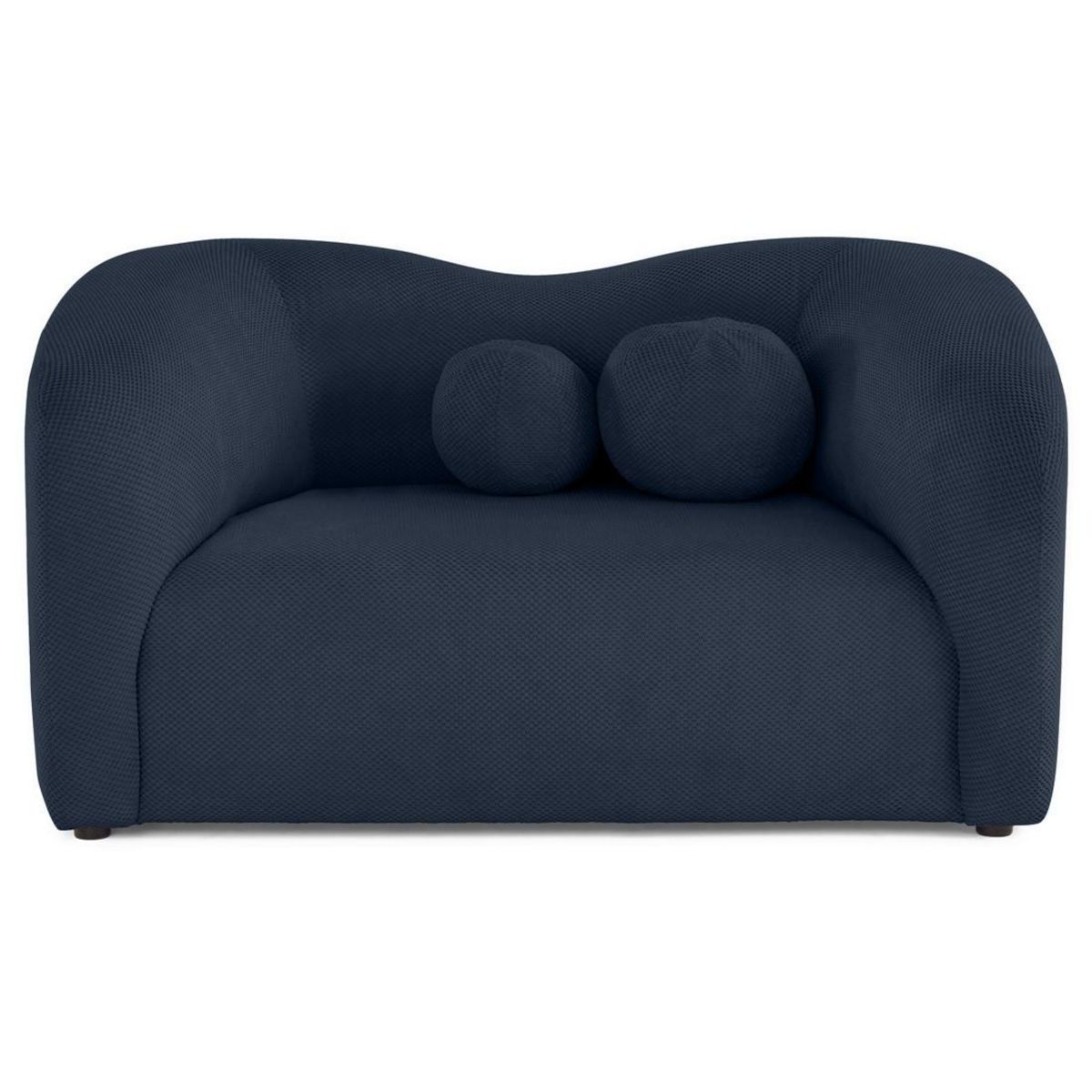 LISA DESIGN Charles - canapé droit 2 places en velours texturé