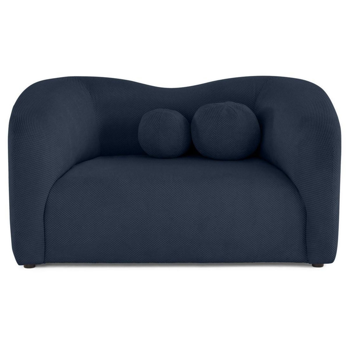 LISA DESIGN Charles - canapé droit 2 places en velours texturé