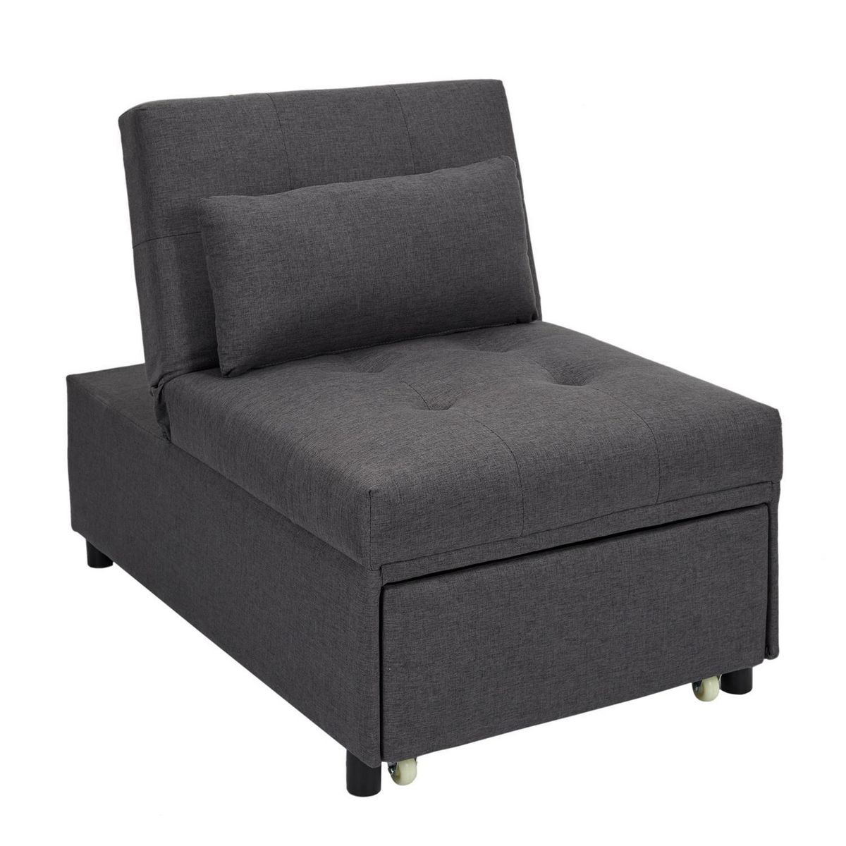 The Home Deco Factory Fauteuil convertible MALMO - Gris foncé