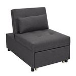 The Home Deco Factory Fauteuil convertible MALMO - Gris foncé
