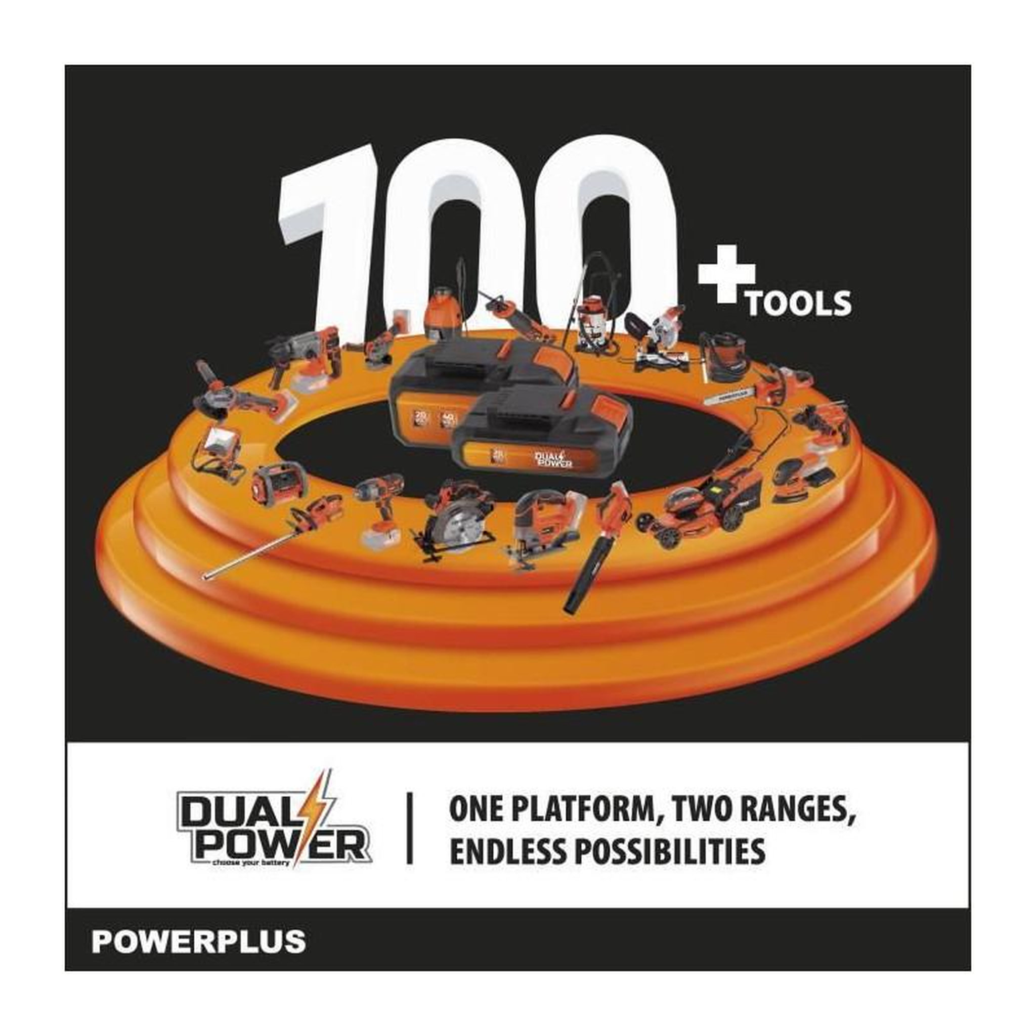 Voir la diapositive 4 : DUAL POWER Tronçonneuse a batterie 40V Dual Power POWDPG7576 - Guide de 350 mm, moteur brusless - Livrée sans batterie ni chargeur