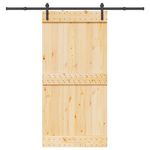 VIDAXL Porte coulissante et kit de quincaillerie 100x210 cm pin massif
