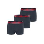 FILA Lot de 3 boxers homme en coton ceinture bicolore FU5333. Coloris disponibles : Bleu