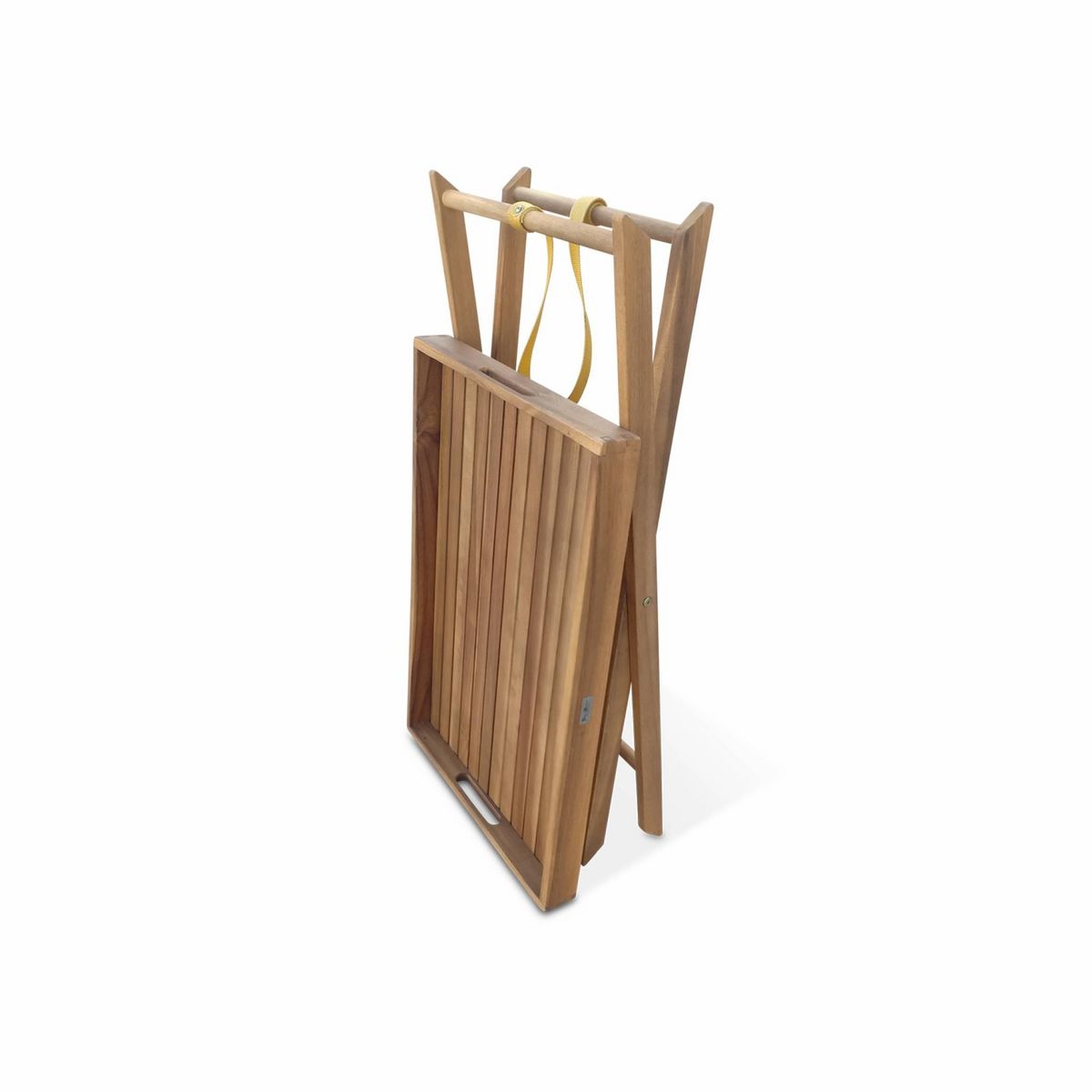 SWEEEK Desserte de jardin en bois 68x44cm - Murcia - Plateau amovible sur pied, table d'appoint, table basse