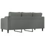 Voir la diapositive 5 : VIDAXL Canape a 3 places Gris fonce 180 cm Tissu