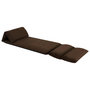 Voir la diapositive 2 : VIDAXL Chaise pliable de sol Marron Microfibre
