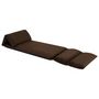 Voir la diapositive 2 : VIDAXL Chaise pliable de sol Marron Microfibre
