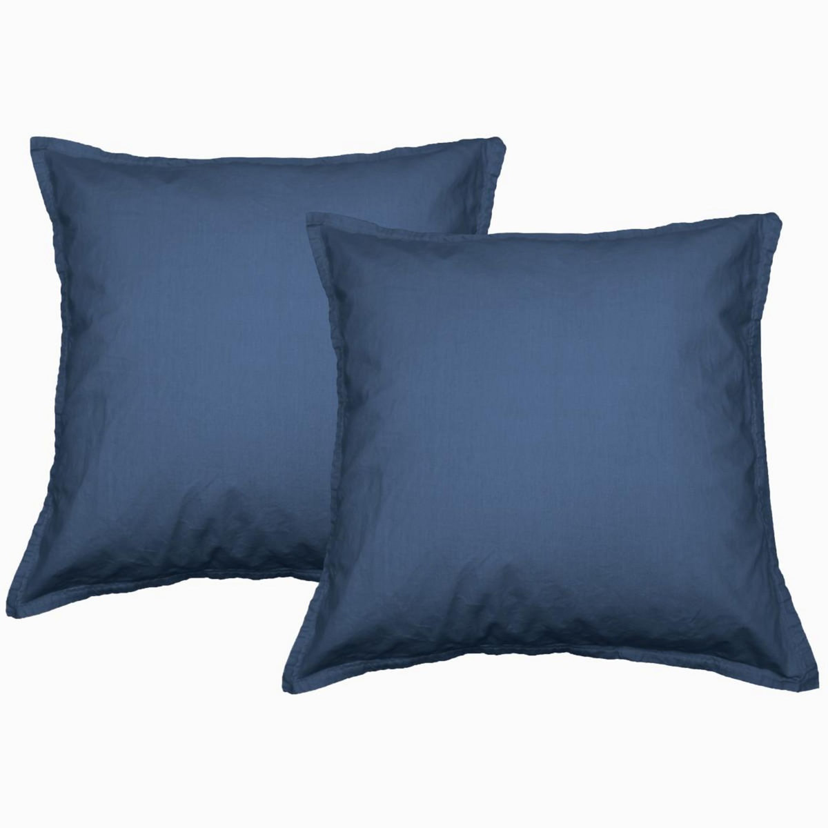 Sensei Maison Lot de 2 taies d'oreiller en percale lavée HOME WASHED