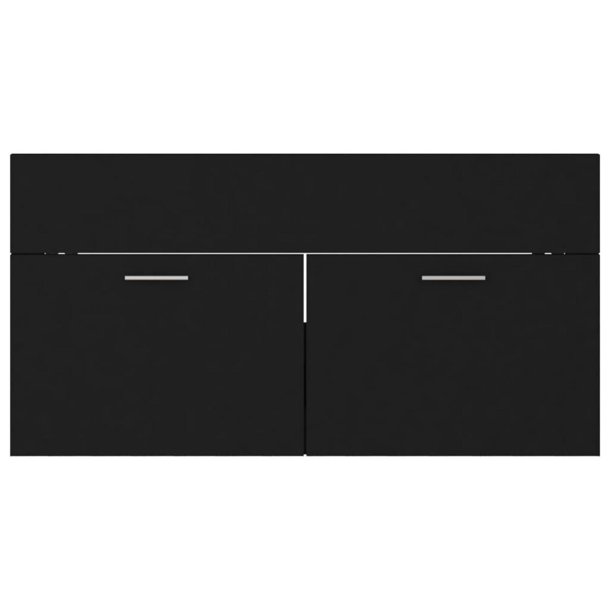 VIDAXL Armoire d'evier Noir 90x38,5x46 cm Bois d'ingenierie