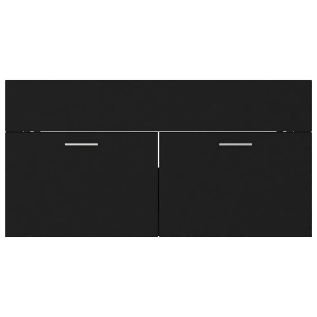 VIDAXL Armoire d'evier Noir 90x38,5x46 cm Bois d'ingenierie