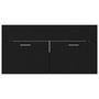Voir la diapositive 5 : VIDAXL Armoire d'evier Noir 90x38,5x46 cm Bois d'ingenierie