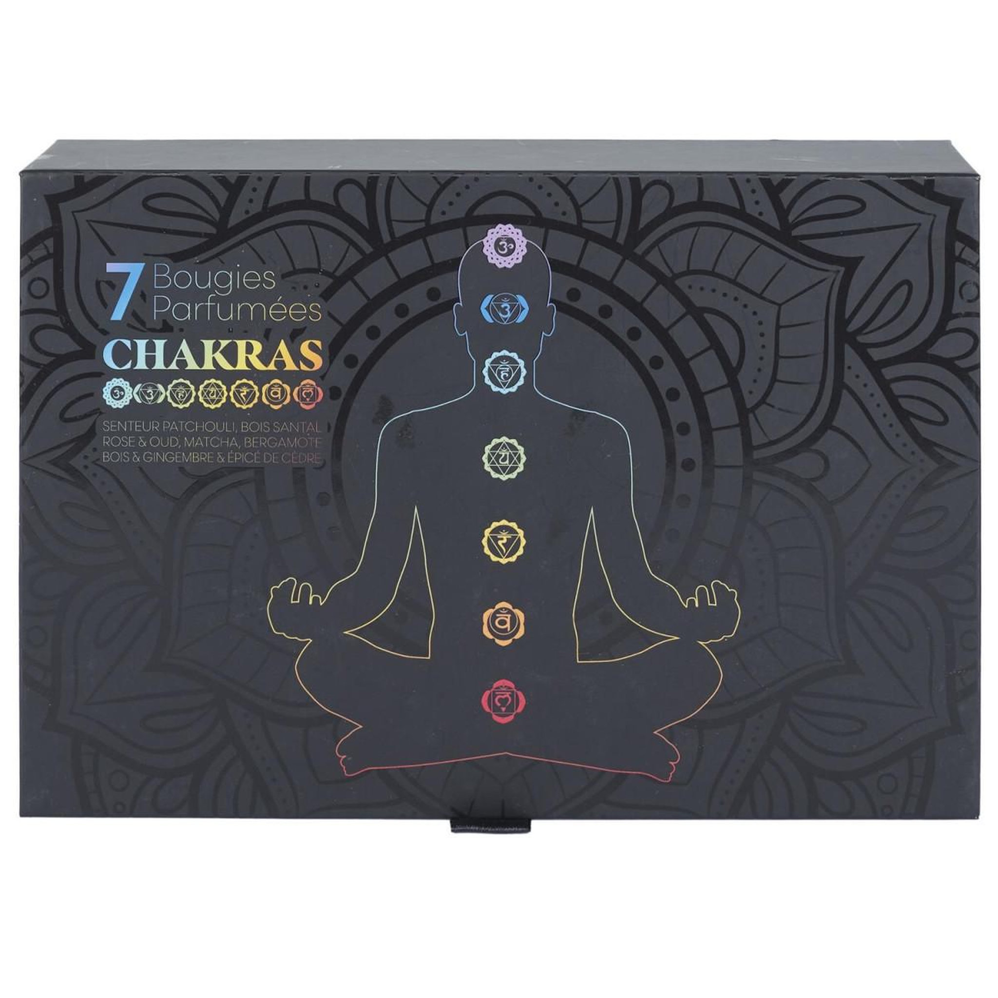 Voir la diapositive 3 : The Home Deco Factory Coffret 7 bougies parfumées  chakra  24cm multicolore