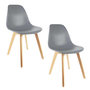 Voir la diapositive 1 : The Home Deco Factory 2 Chaises design scandinave à coque Holga