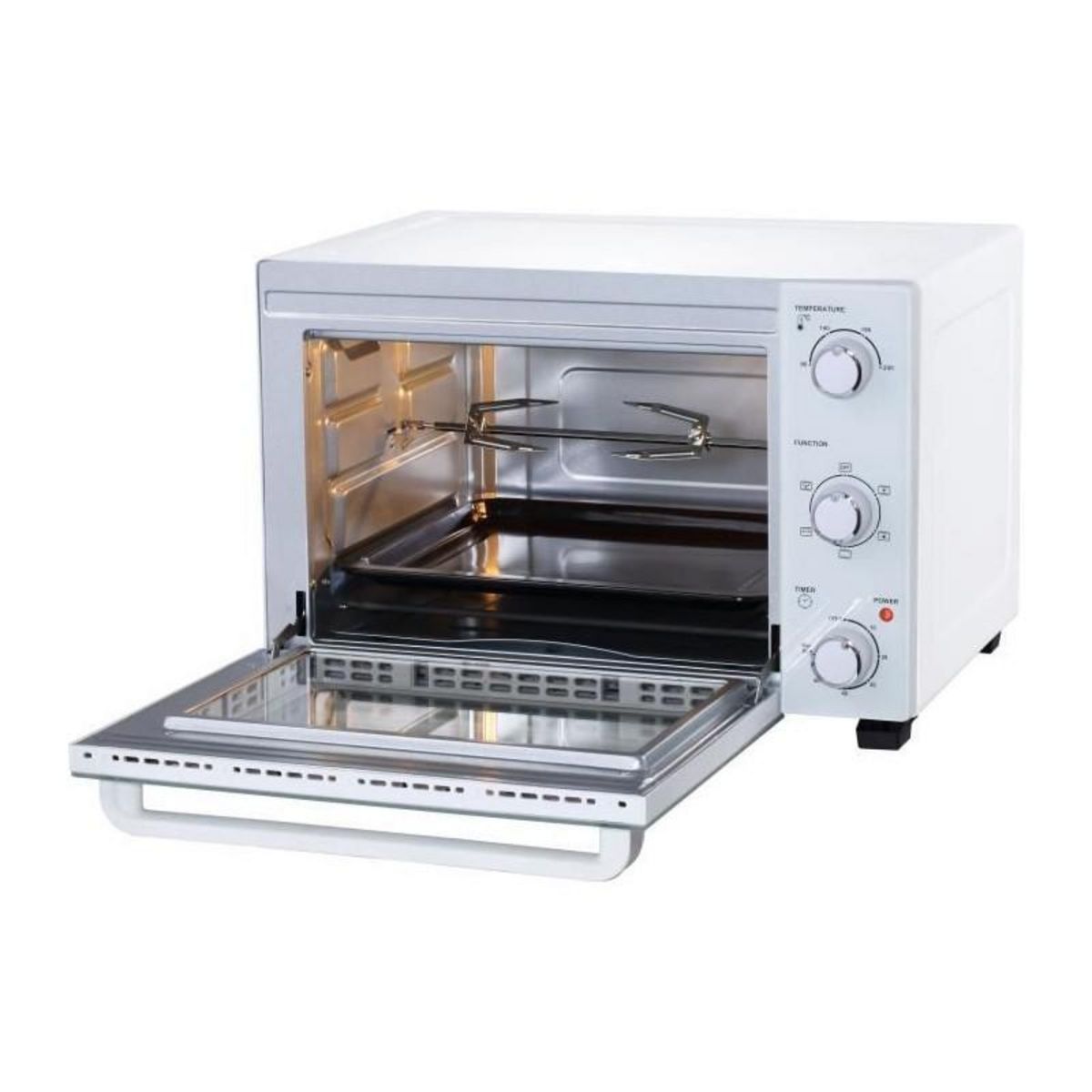 CONTINENTAL EDISON CONTINENTAL EDISON CEMF35W - Minifour electrique 35L blanc  - 1500W - Rotissoire, Convection naturelle