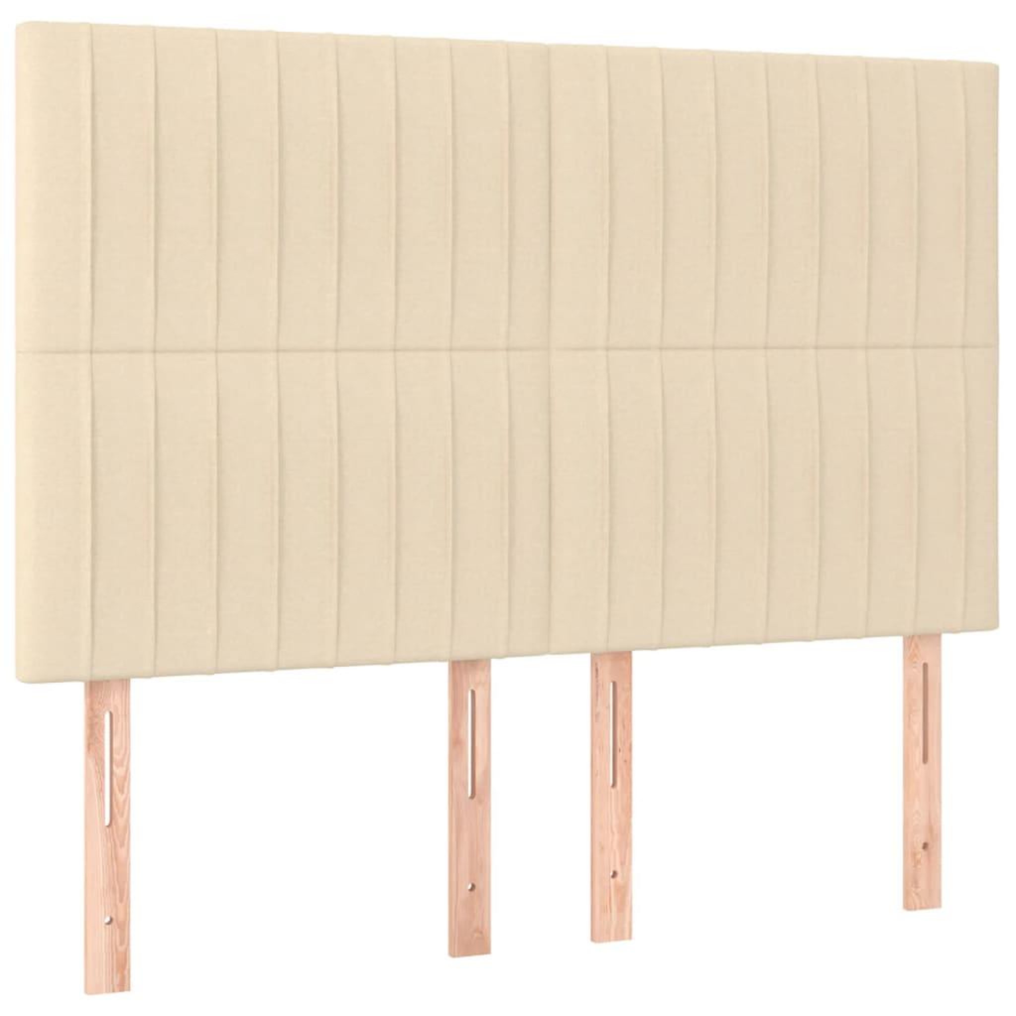 Voir la diapositive 4 : VIDAXL Tete de lit a LED Creme 144x5x118/128 cm Tissu