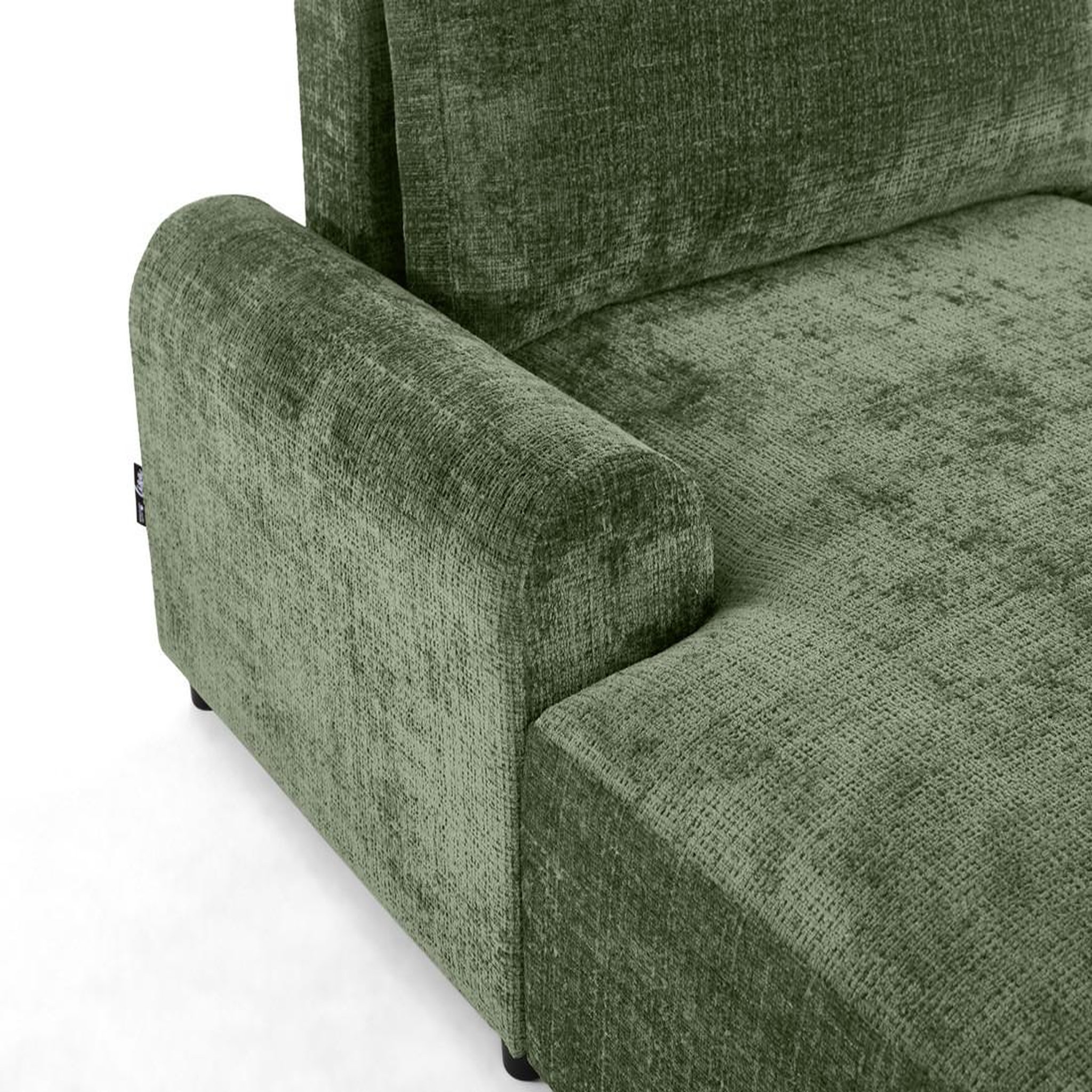 Voir la diapositive 4 : LISA DESIGN Nelly - canapé d'angle gauche 4 places convertible avec coffre en velours texturé