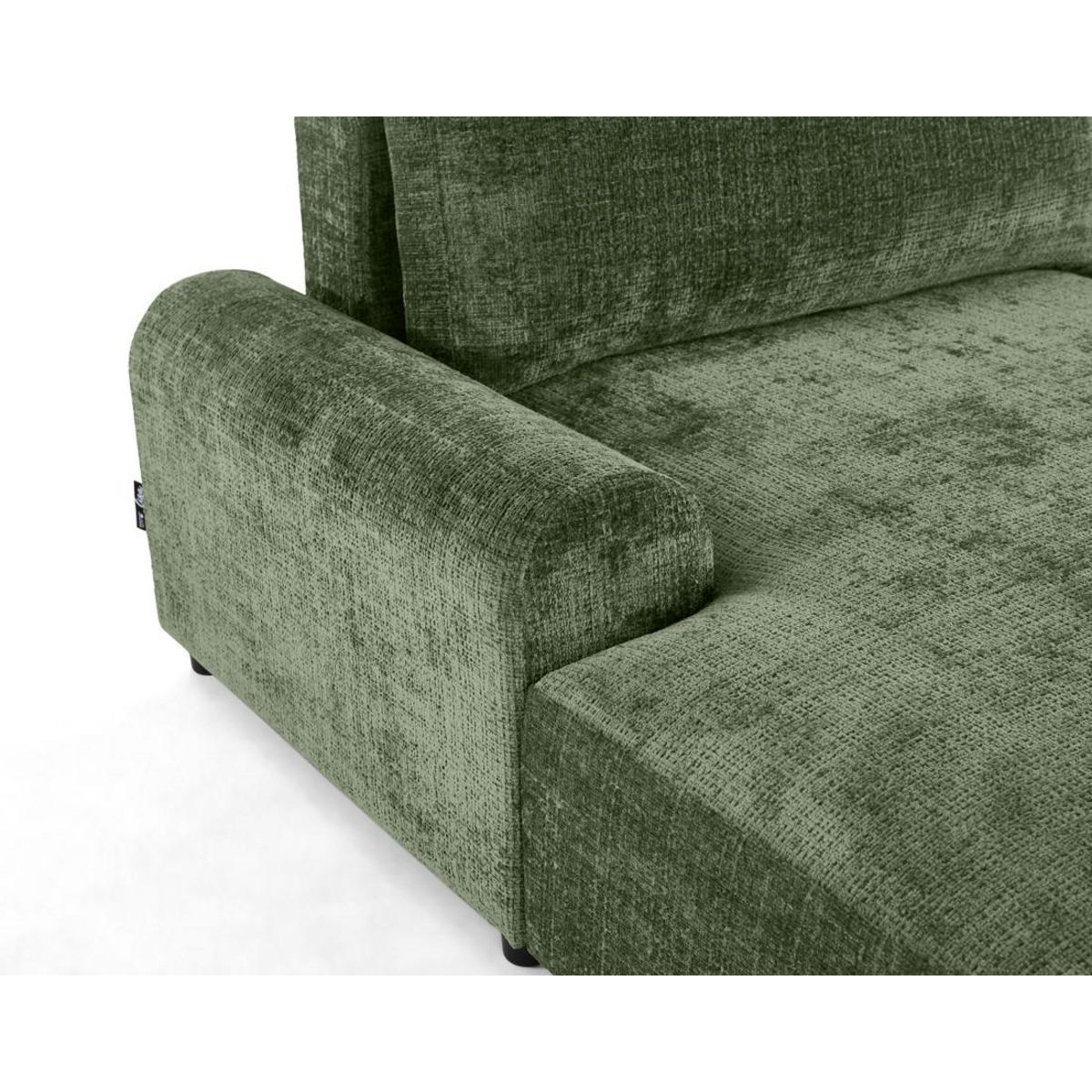 LISA DESIGN Nelly - canapé d'angle gauche 4 places convertible avec coffre en velours texturé