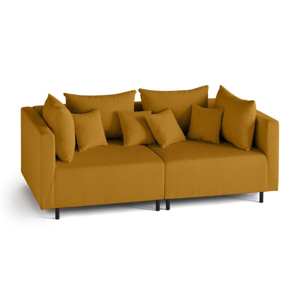 LISA DESIGN Edinburg - canapé modulable 2 places - en velours côtelé