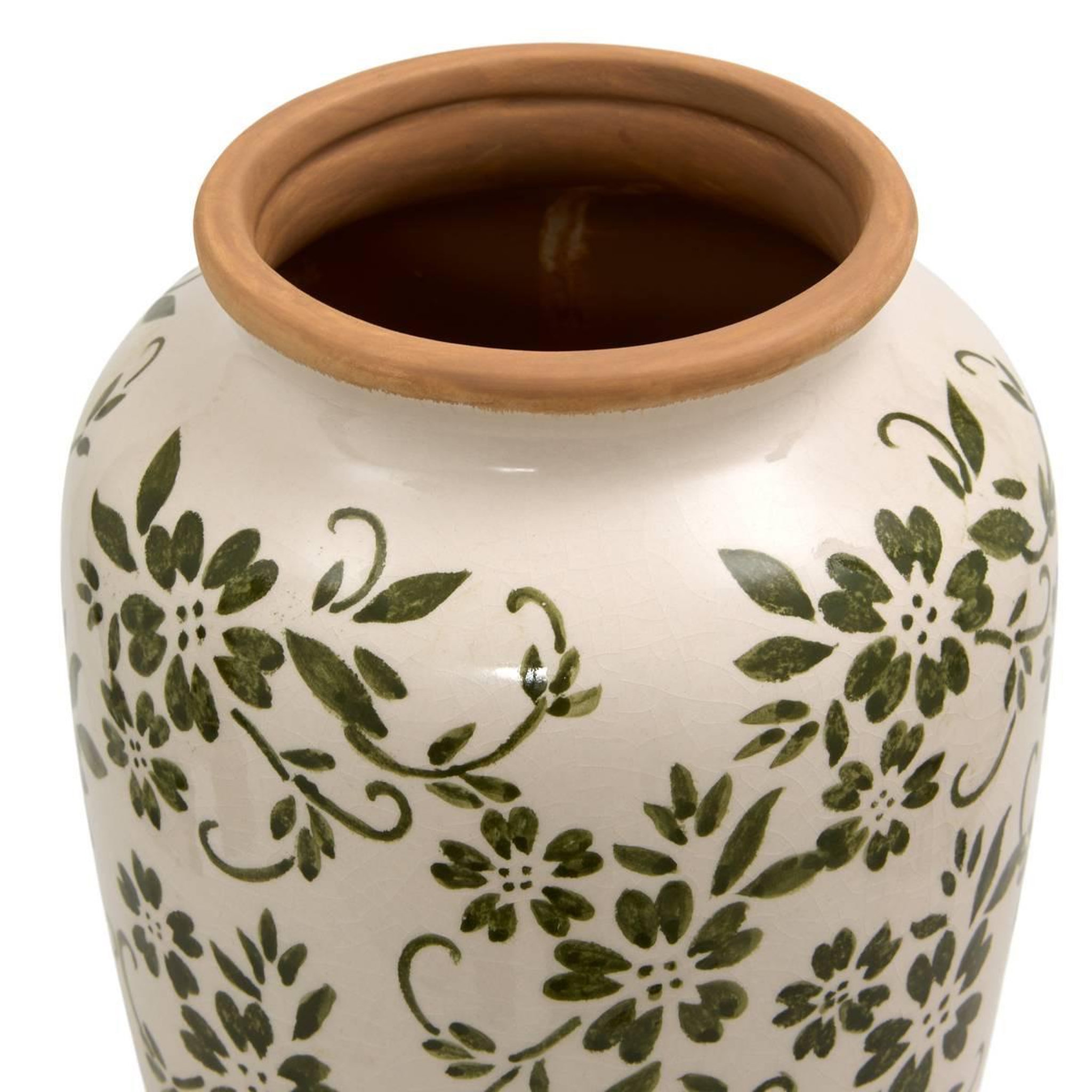 Voir la diapositive 2 : ATMOSPHERA Vase lisière en dolomite  japo  19cm vert clair