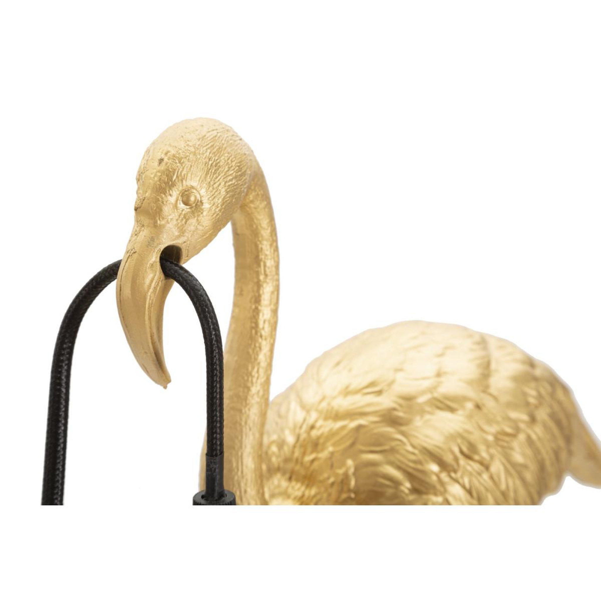 Voir la diapositive 4 : Paris Prix Lampe à poser en résine  flamant rose  39cm or