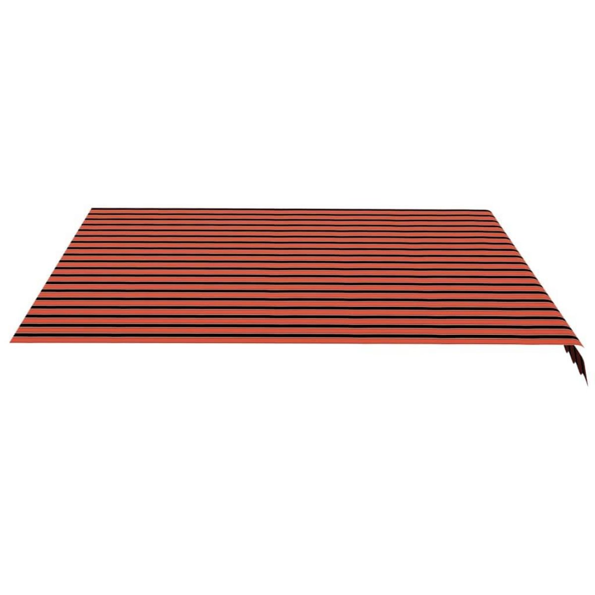 VIDAXL Tissu de remplacement pour auvent Orange et marron 4,5x3,5 m
