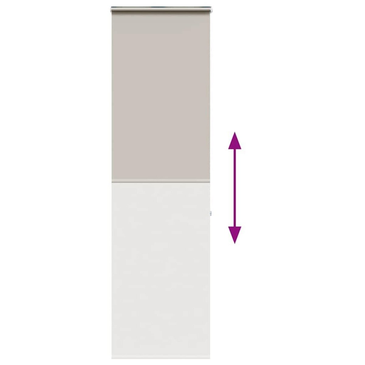 VIDAXL Store enrouleur de douche avec cassette largeur du tissu 66 cm