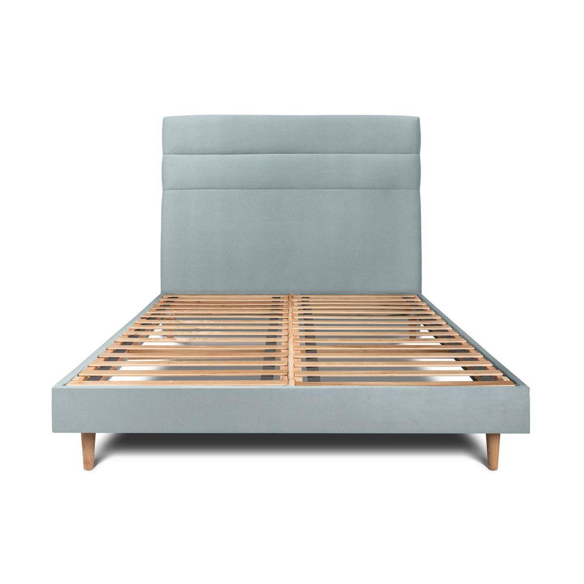 Voir la diapositive 1 : Sommeil de Plomb Lit avec tête de lit lignes velours et sommier kit - Hauteur totale : 29cm