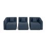 Voir la diapositive 2 : LISA DESIGN Ikare - canapé modulable 3 places - en tissu