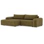Voir la diapositive 4 : BEST MOBILIER Rebecca - canapé d'angle gauche 4 places convertible avec coffre en velours texturé