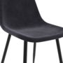 Voir la diapositive 6 : ID MARKET Lot de 6 chaises DALI en velours gris foncé pour salle à manger