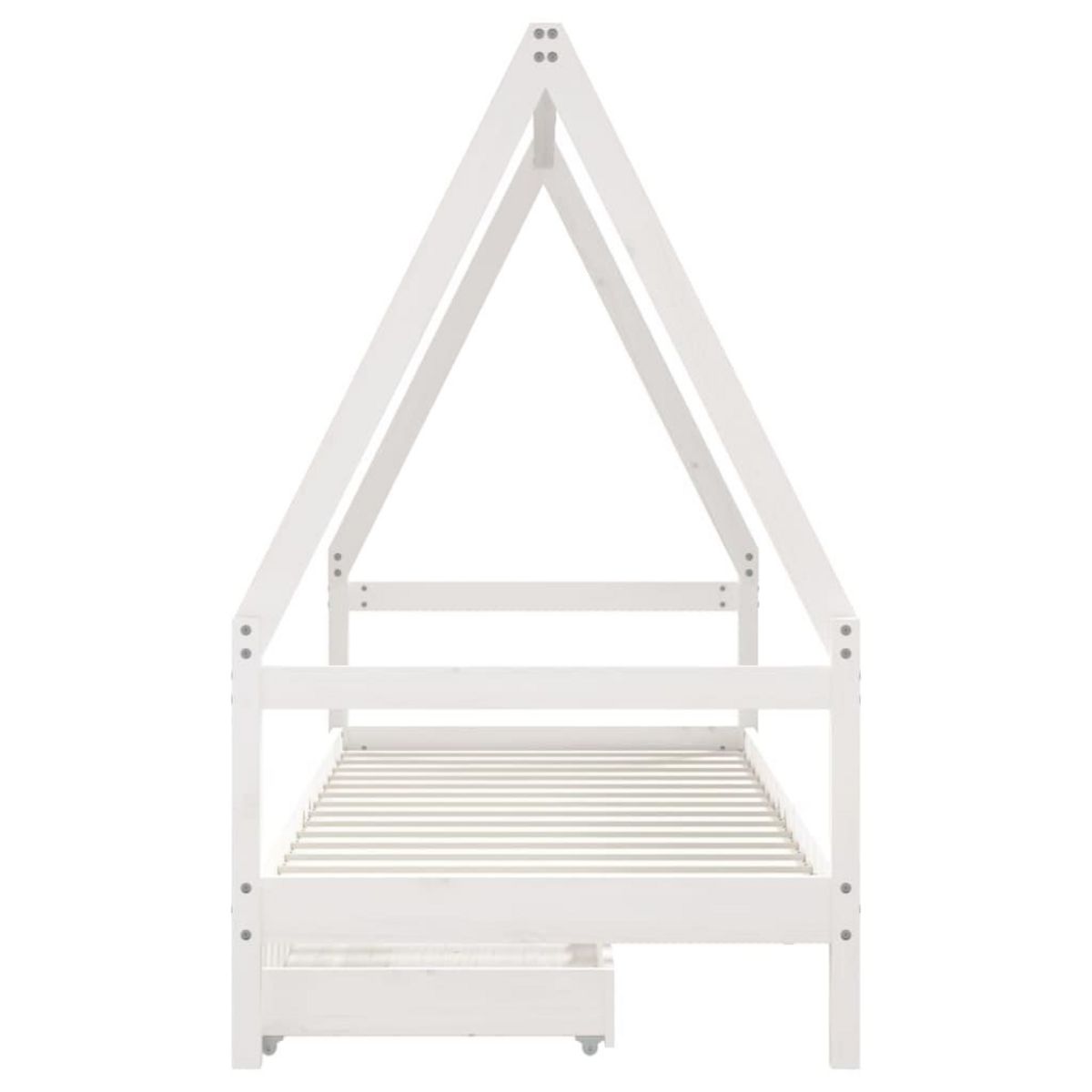 VIDAXL Cadre de lit enfant tiroirs blanc 90x200 cm bois de pin massif
