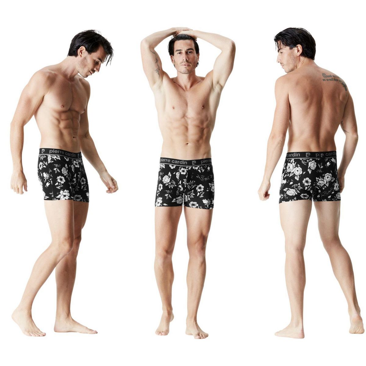 PIERRE CARDIN Lot de 3 boxers homme Flowers