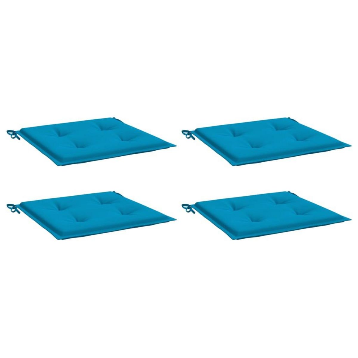 VIDAXL Coussins de chaise jardin lot de 4 bleu 40x40x3 cm tissu oxford