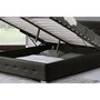 Voir la diapositive 6 : CONCEPT USINE Stucture de lit avec coffre de rangement 140 x 190 cm noir NEWINGTON