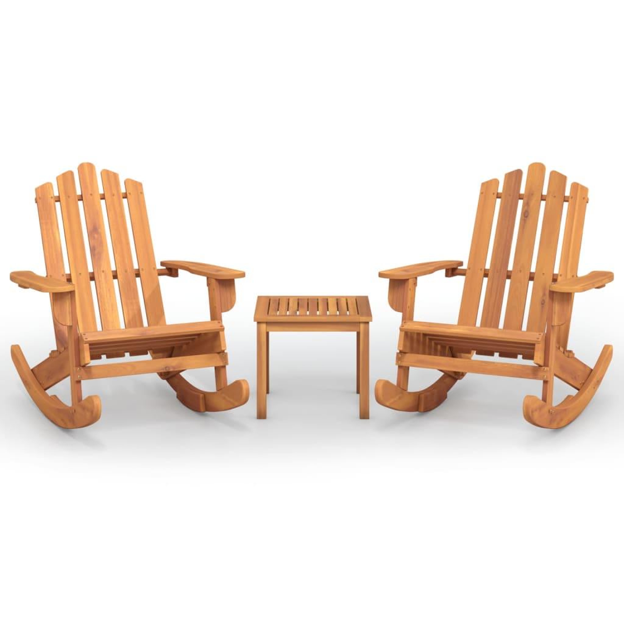 Voir la diapositive 2 : VIDAXL Ensemble de salon de jardin Adirondack 3 pcs bois acacia solide