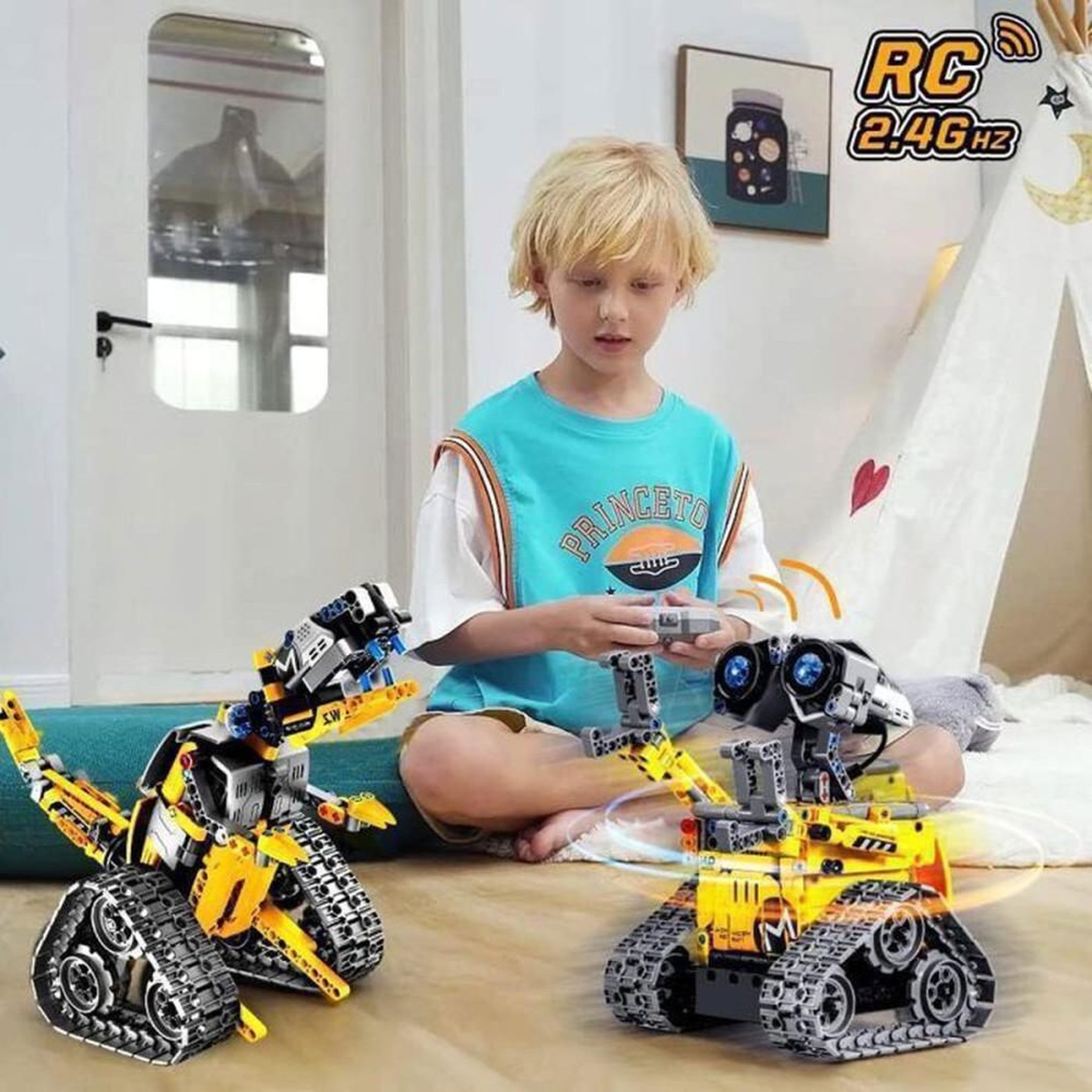 Voir la diapositive 3 : Kit de construction robot RC 3 en 1 Technic 520 pièces avec application et télécommande 2,4 GHz