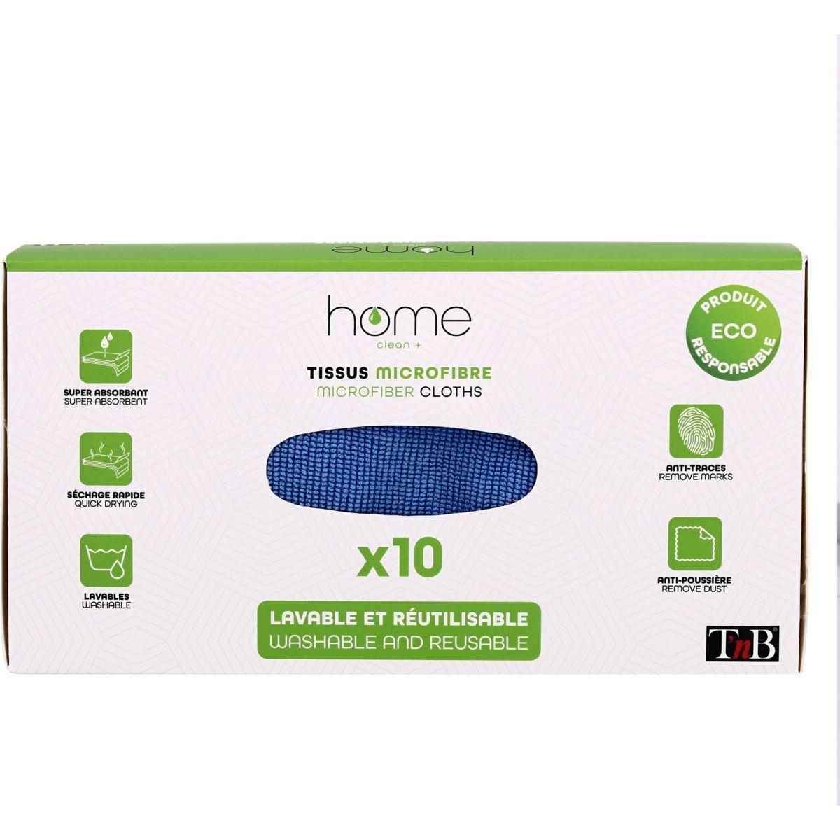 TNB Lingettes tissus microfibre x10