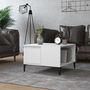 Voir la diapositive 1 : VIDAXL Table basse blanc 55x55x36,5 cm bois d ingénierie