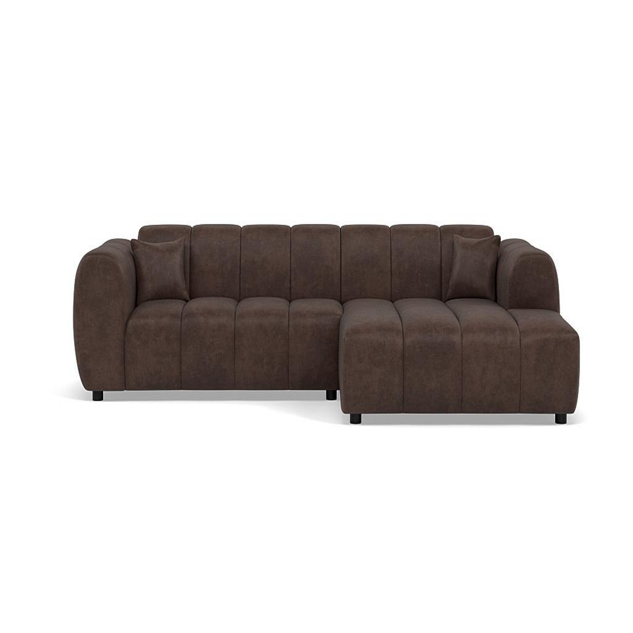 Voir la diapositive 1 : LISA DESIGN Curtis - canapé d'angle droit 4 places en simili