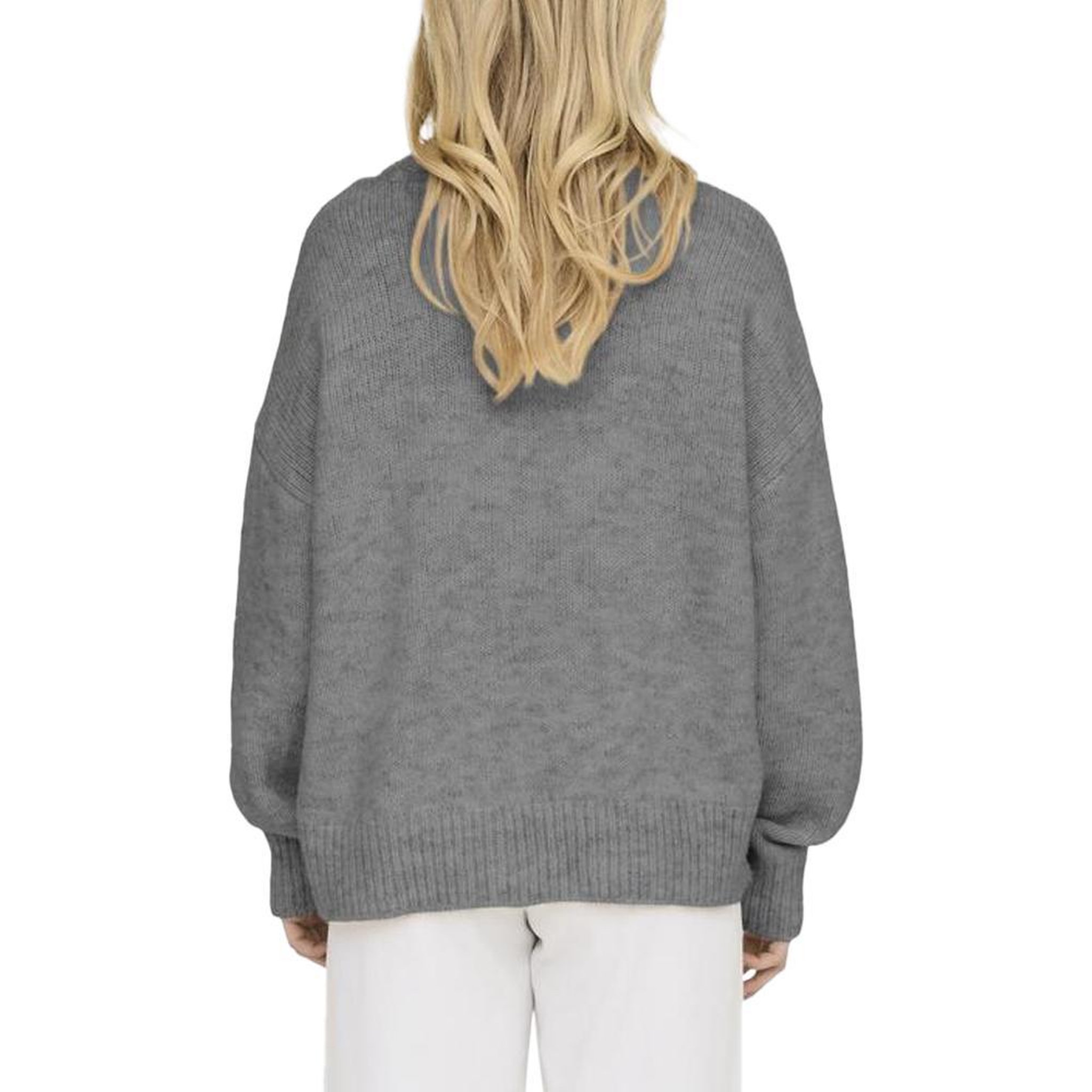 Voir la diapositive 2 : Only Pull Gris Femme Only Gro