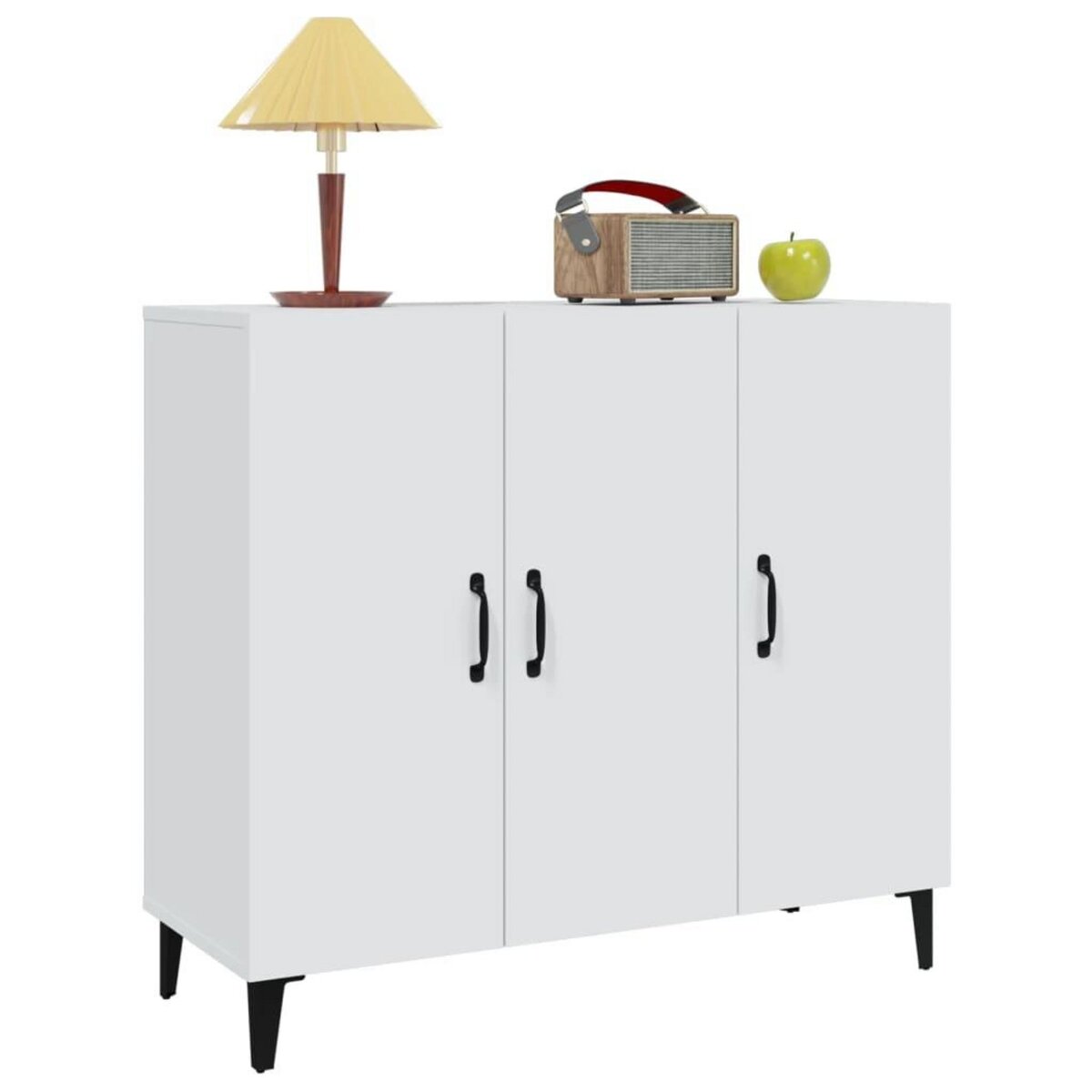 VIDAXL Buffet blanc 90x34x80 cm bois d'ingenierie