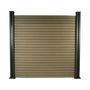 Voir la diapositive 1 : Habitat et Jardin Kit Clôture 4.8 x 1.2 m composite - Kit de fixation offert - Marron
