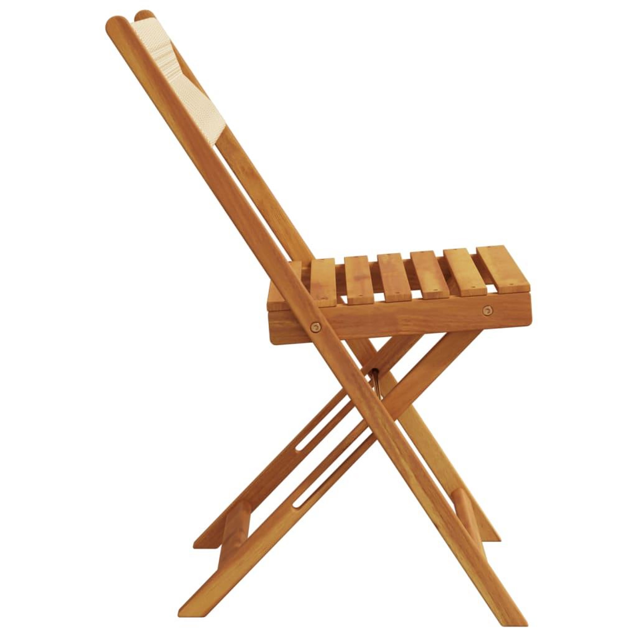 Voir la diapositive 5 : VIDAXL Chaises de jardin pliantes lot de 4 beige bois d'acacia massif