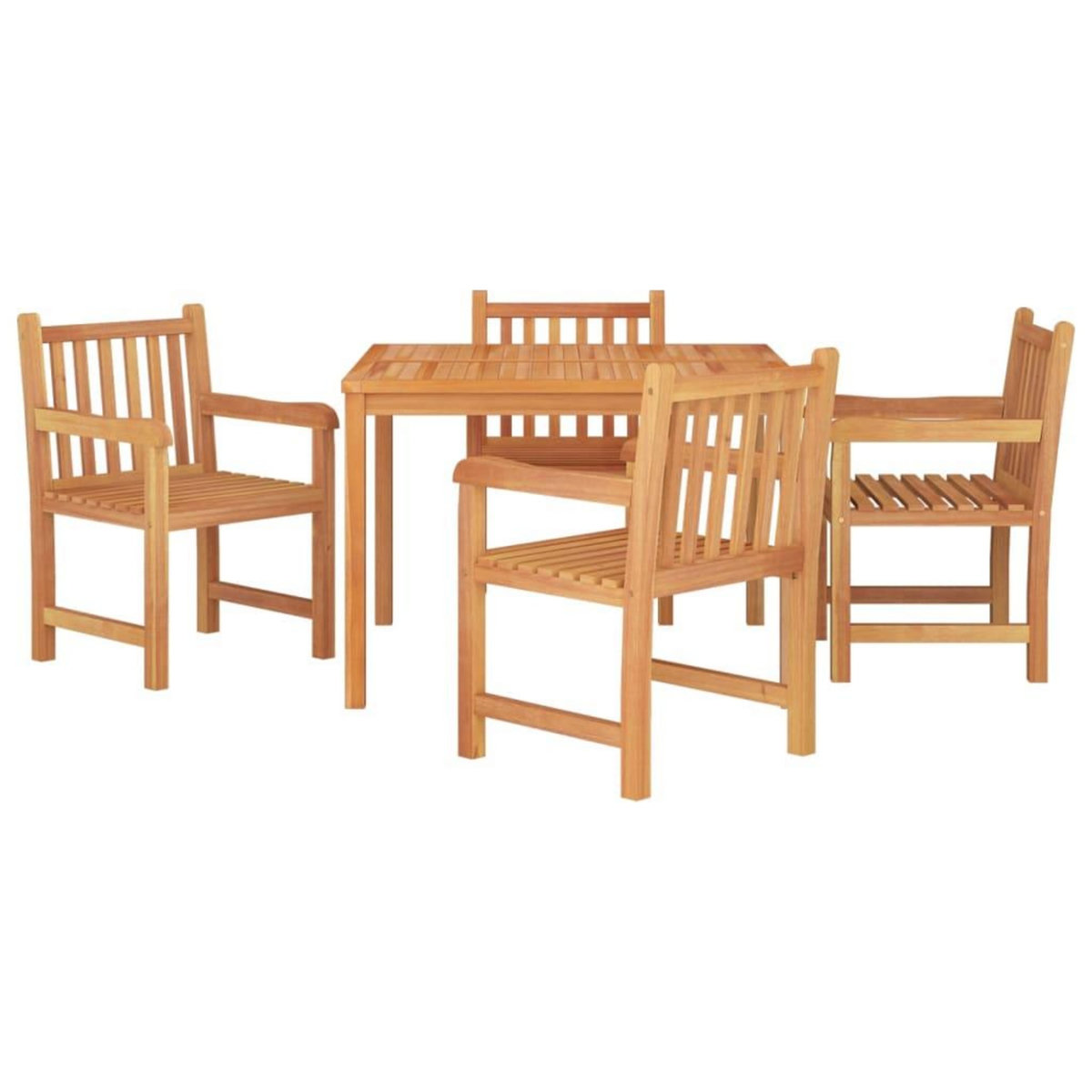 VIDAXL Ensemble a manger de jardin 5pcs Bois de teck massif