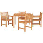 Voir la diapositive 3 : VIDAXL Ensemble a manger de jardin 5pcs Bois de teck massif