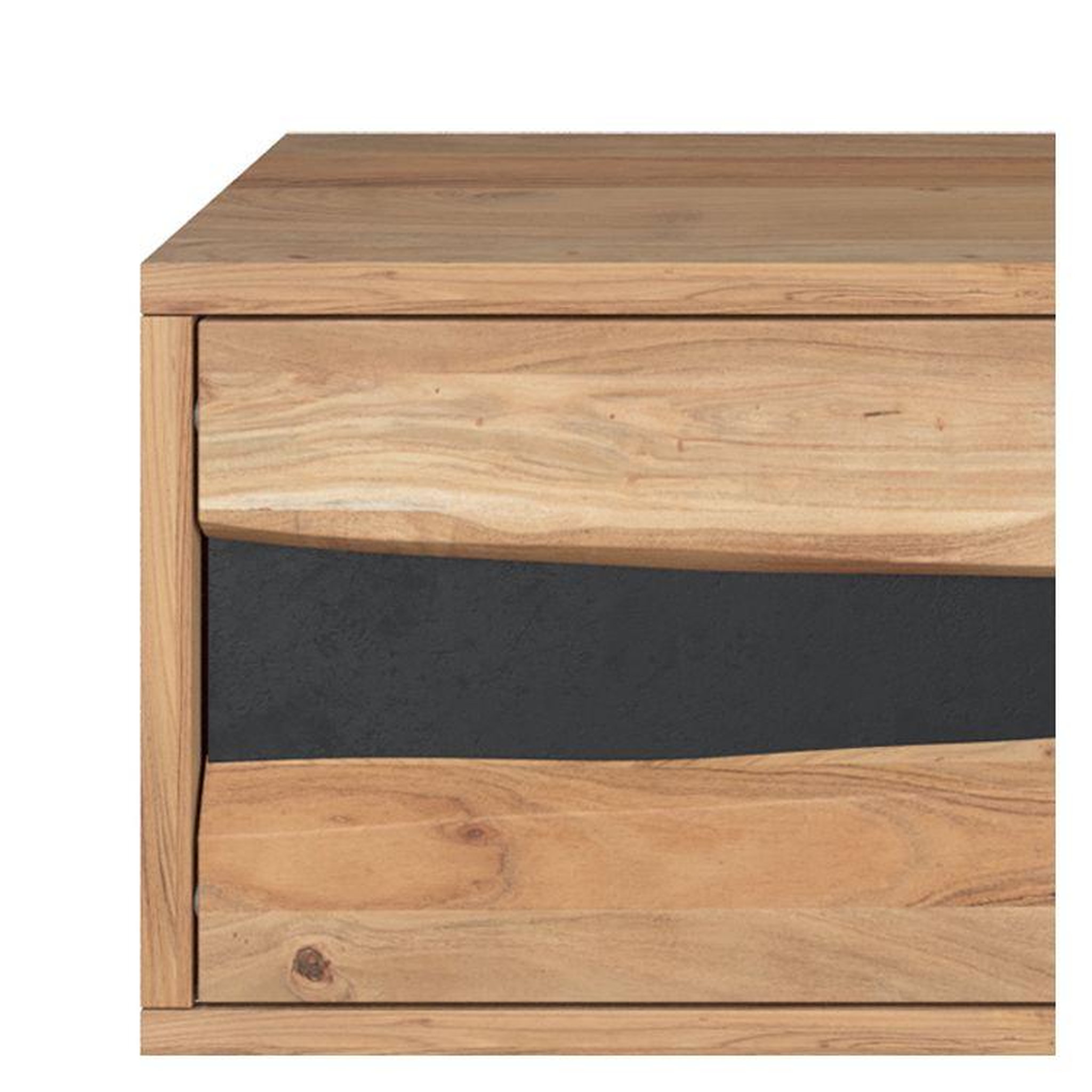 Voir la diapositive 5 : MAISON PAVANE Meuble tv en bois d'acacia massif et métal 140 cm-alabama