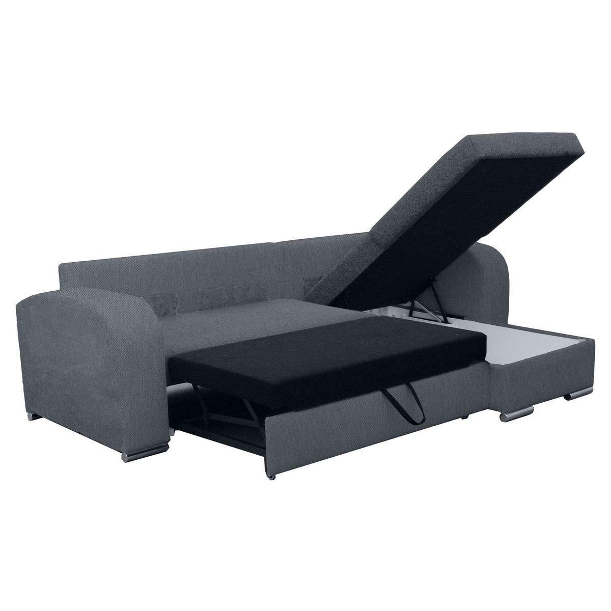 Canapé d'angle convertible réversible 5 places tissu BOB